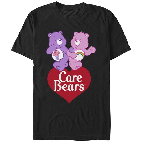 Men's Care Bears Best Friends Bears  Graphic Tee Black Large