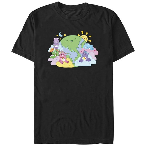 Men's Care Bears Camping Bears Graphic Tee Black 2X Large