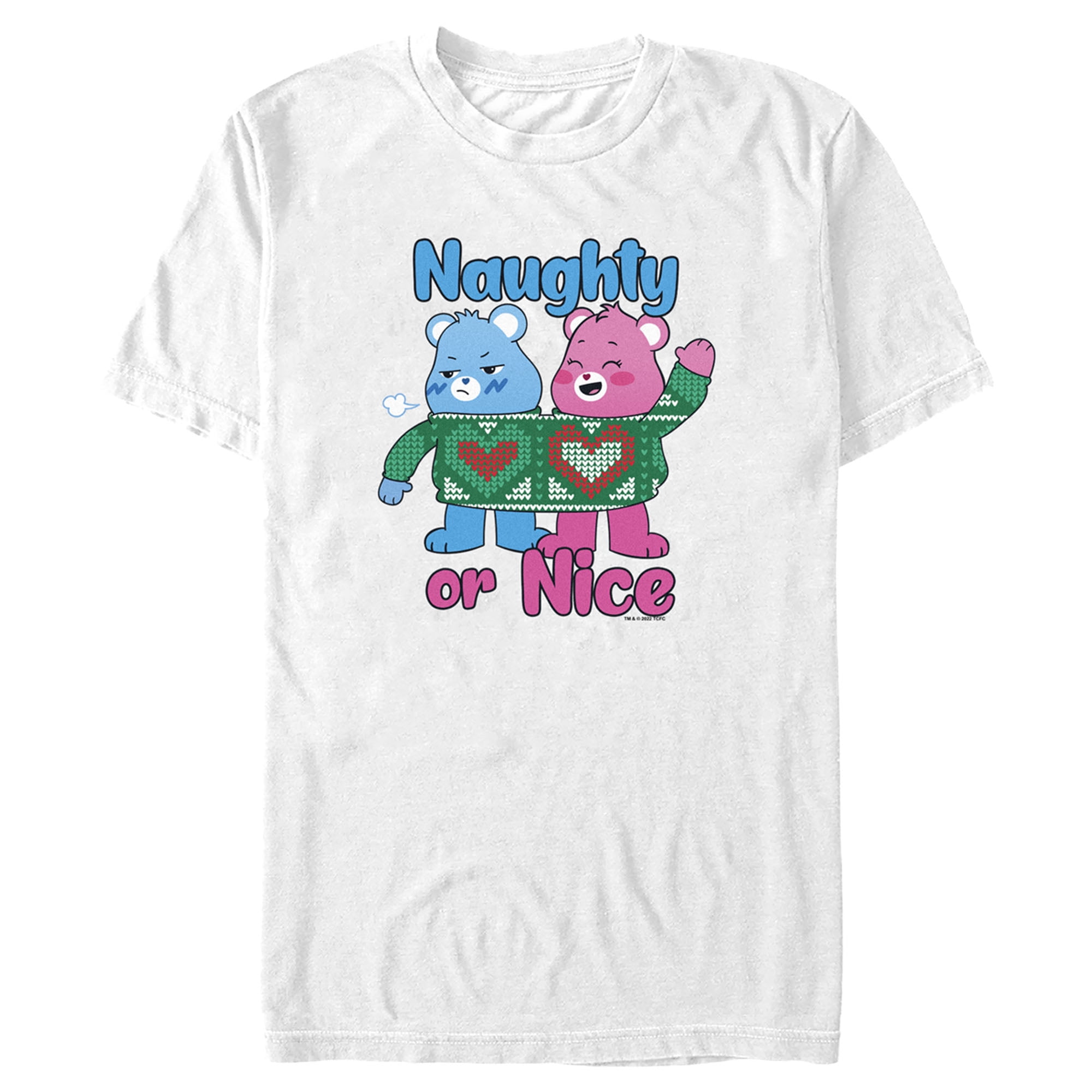 Men's Care Bears Christmas Cheer Bear and Grumpy Bear Naughty or