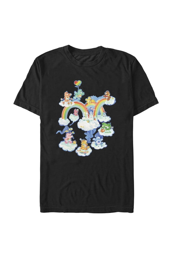 Men's Care Bears Cloud Kingdom Graphic Tee Black 2X Large