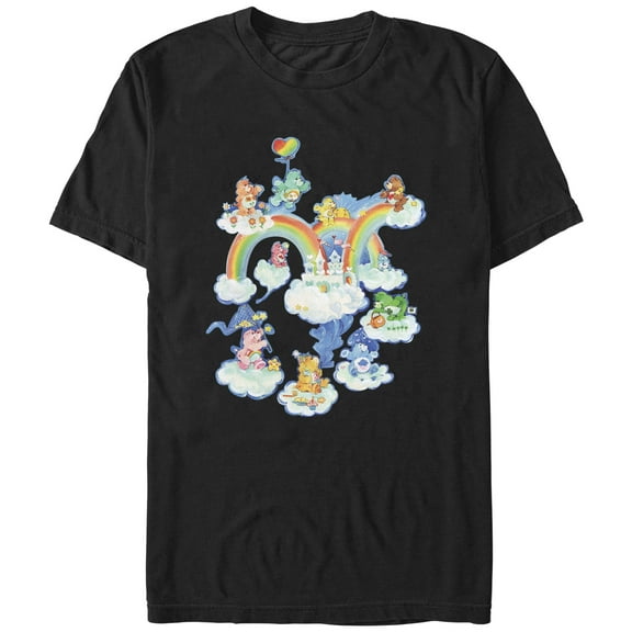 Men's Care Bears Cloud Kingdom  Graphic Tee Black Small