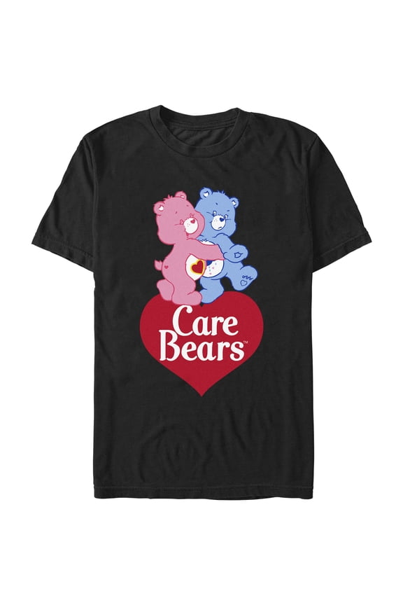 Men's Care Bears Cuddling Bears Graphic Tee Black 2X Large
