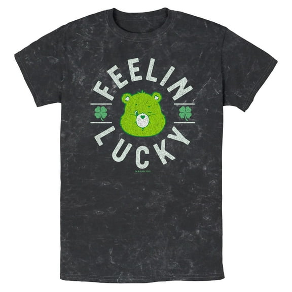 Men's Care Bears Feelin Lucky Portrait  Graphic T-Shirt