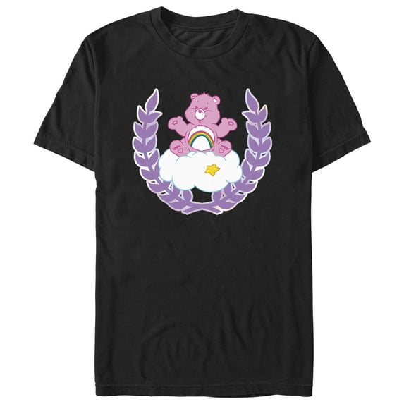 Men's Care Bears Floral Wreath Graphic Tee Black Small