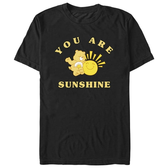 Men's Care Bears Funshine You are Sunshine  Graphic Tee Black Large