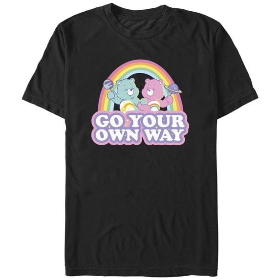 Men's Care Bears Go Your Own Way Graphic Tee Black 2X Large