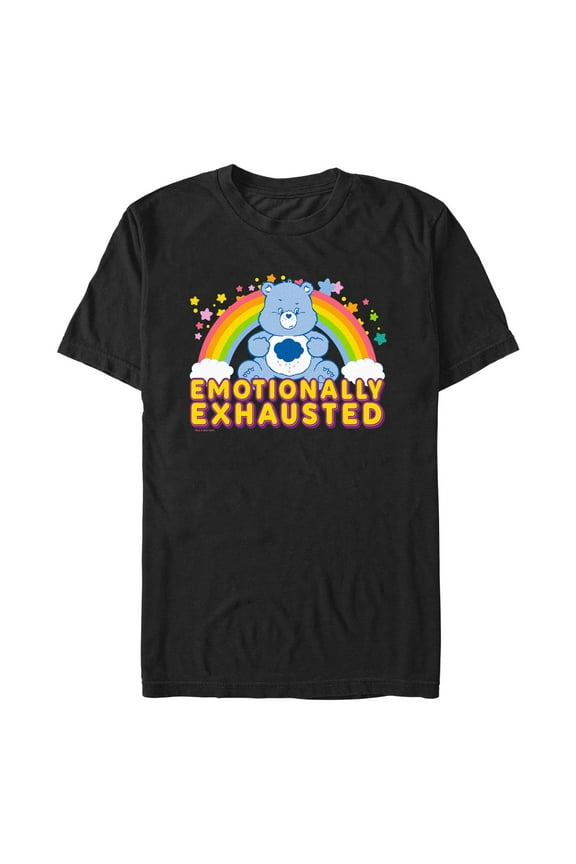 Men's Care Bears Grumpy Bear Emotionally Exhausted Graphic T-Shirt