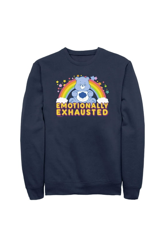 Men's Care Bears Grumpy Bear Emotionally Exhausted Sweatshirt