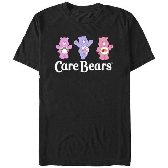 Men's Care Bears Happy Bears  Graphic Tee Black Small
