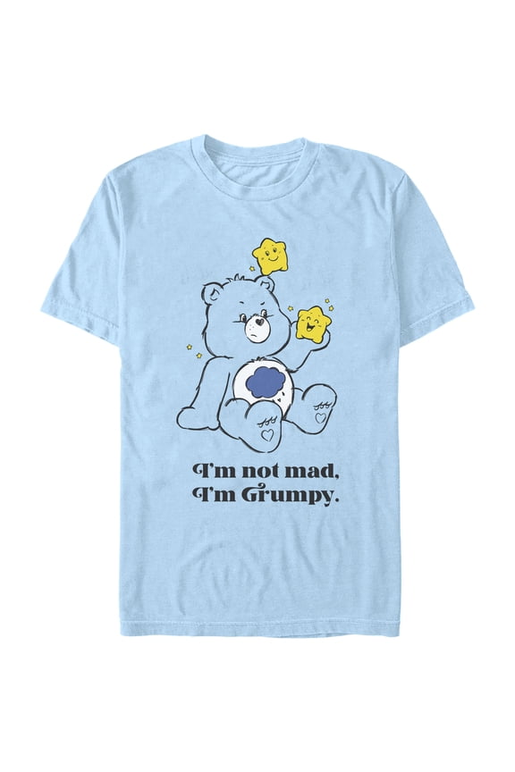 Men's Care Bears I'm Not Mad I'm Grumpy Graphic Tee Light Blue 3X Large