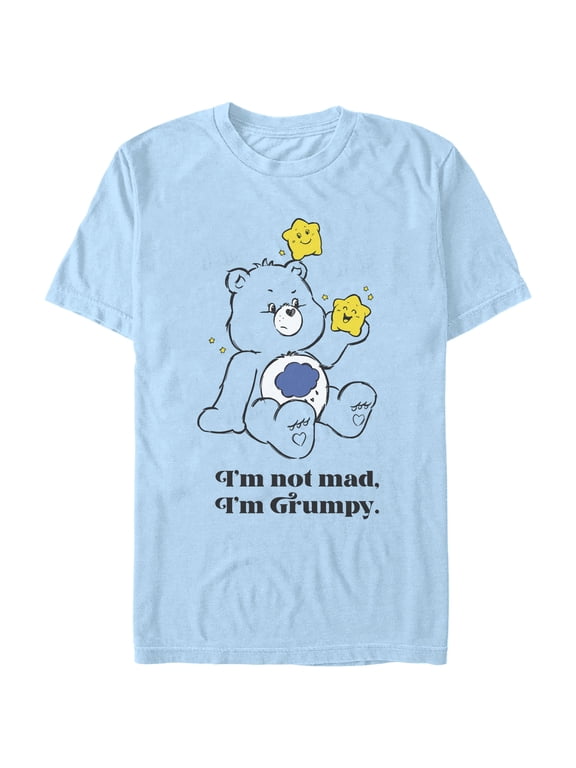 Men's Care Bears I'm Not Mad I'm Grumpy Graphic Tee Light Blue Medium