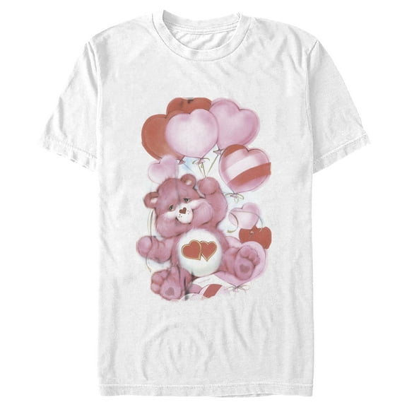 Men's Care Bears Love-a-Lot Balloons  Graphic Tee White Large