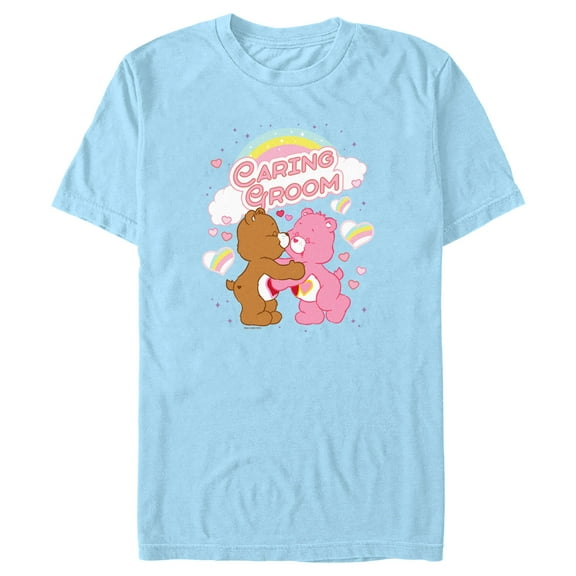 Men's Care Bears Love-a-Lot and Tenderheart Bear Caring Groom  Graphic T-Shirt