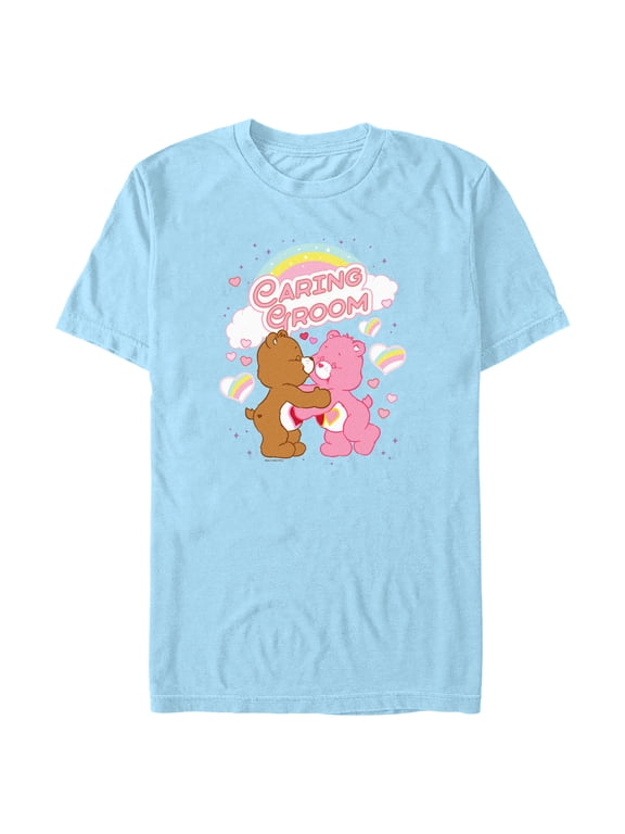 Men's Care Bears Love-a-Lot and Tenderheart Bear Caring Groom Graphic T-Shirt