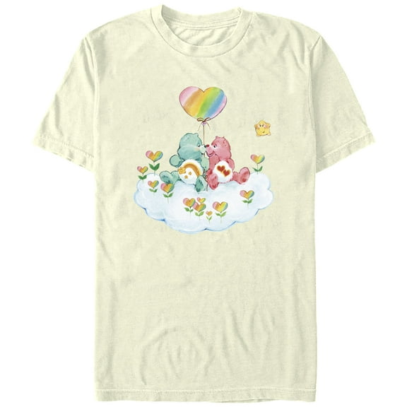 Men's Care Bears Nose Kiss Bears  Graphic Tee Beige Medium