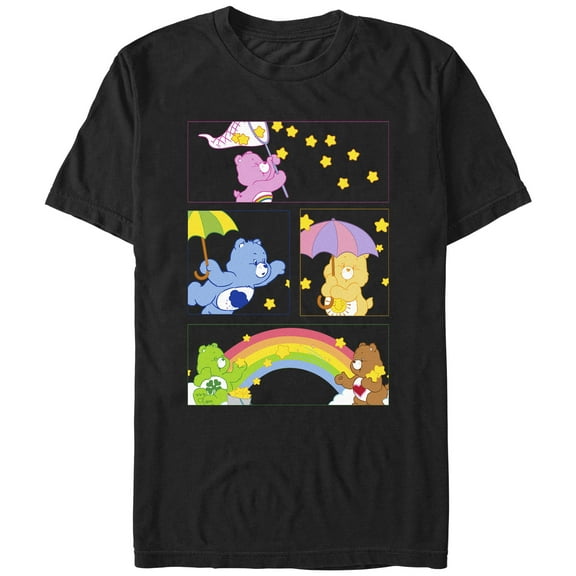 Men's Care Bears Raining Stars Graphic Tee Black X Large