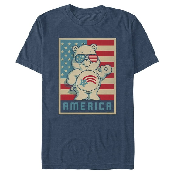 Men's Care Bears Retro America Cares Bear Graphic T-Shirt