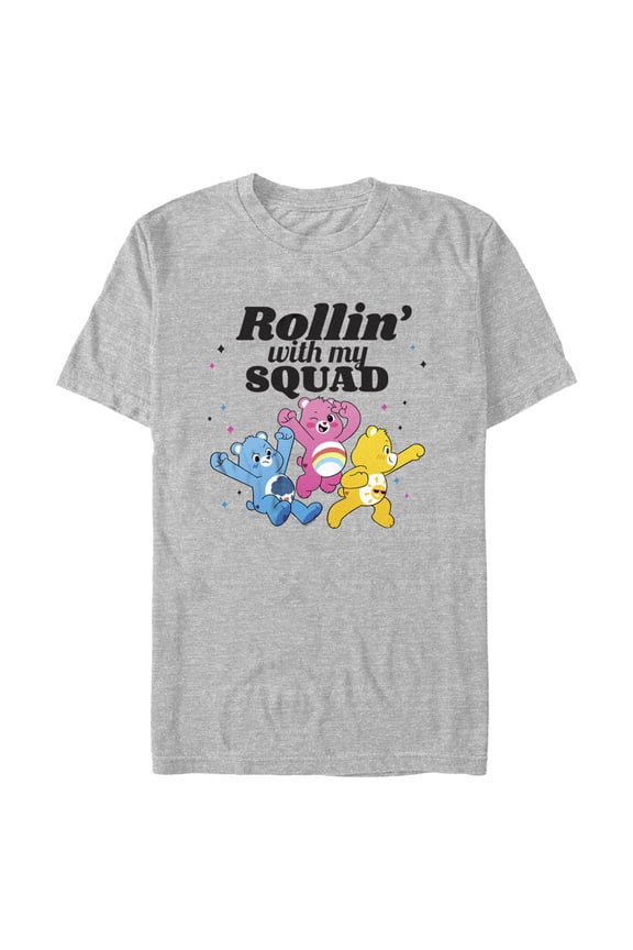 Men's Care Bears Rollin' With My Squad  Graphic Tee Athletic Heather 2X Large