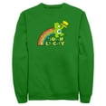 thumbnail image 1 of Men's Care Bears St. Patrick's Day Good Luck Bear Born Lucky Rainbow  Sweatshirt Kelly Green X Large, 1 of 4