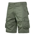 thumbnail image 1 of Men's Cargo Camo Loose Fit Outdoor Hiking Working Twill Multi Pockets Shorts (Army Green,31), 1 of 5