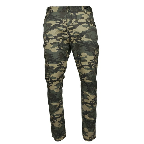 Men's Cargo Camo Pants Multi Pocket Cotton Spandex Slim Fit Size 40