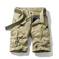 thumbnail image 1 of Men's Cargo Casual Twill Lightweight Stripe Shorts Summer Half Shorts Athletic Outdoor Combat Shorts with Pockets, 1 of 3