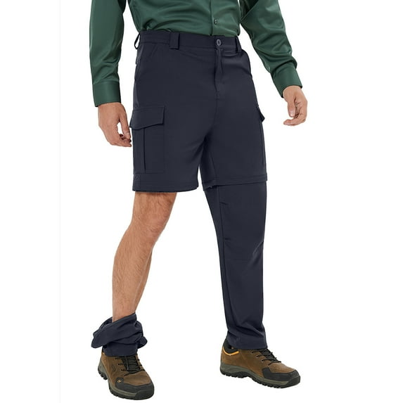 Men's Cargo Convertible Hiking Pants Zip-off Quick-dry Lightweight Stretch Pant Outdoor