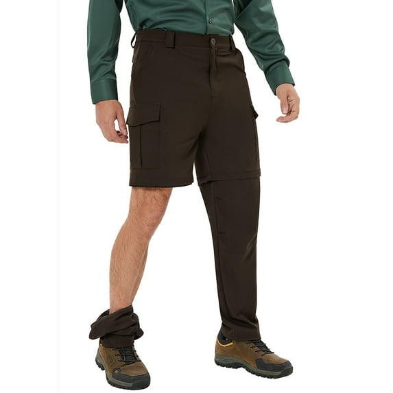 Men's Cargo Convertible Hiking Pants Zip-off Quick-dry Lightweight Stretch Pant Outdoor