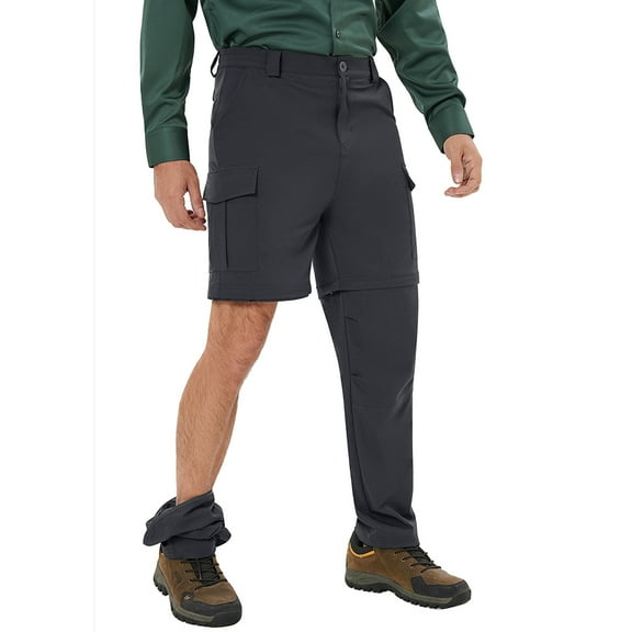 Men's Cargo Convertible Hiking Pants Zip-off Quick-dry Lightweight Stretch Pant Outdoor