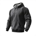 thumbnail image 1 of Men's Cargo Hoodies Sweatshirts Tactical Pullover Casual Gym Athletic Loose Hooded Sweatshirts Gray 2XL, 1 of 4