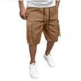 thumbnail image 1 of Men's Cargo Jogger Shorts - Drawstring Work Shorts with Multi-Pockets | Summer Athletic Sweat Shorts, 1 of 7