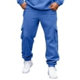 thumbnail image 1 of Men's Cargo Jogger Sweatpants Loose Fit Casual Pants with Side Pockets Cuffed Ankle Athleisure Pants XL, 1 of 9