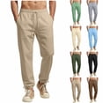 thumbnail image 1 of Men’s Cargo Joggers, Casual Trousers, Elastic Waist Drawstring Cuffed Ankle, Lightweight Stretchy Breathable, Gym Workout Daily Wear, Summer Activewear | AESTIVO,Green 2XL, 1 of 6