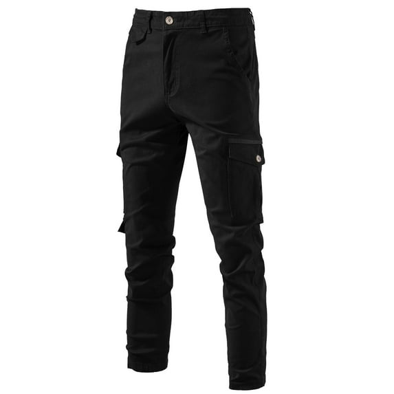 Men's Cargo Pants Cargo Pants Boys Work with Side Pockets for Men Work Pant for Men Construction Baggy M Mens 42x34 Size 1 9 10 4 Year Mens Casual Breathable Youth Solid Color Black 2XL