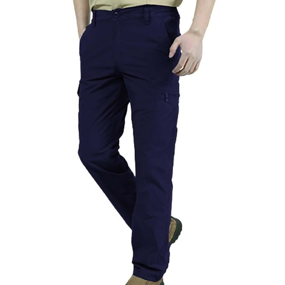 Men's Cargo Pants Cargo Pants for Men Relaxed Fit Boy 12 M 1 for Men Mens Work with Pockets Loose Fit Mens Slim Men's Outdoor Zip Pant 4 Year Work Blue 2XL