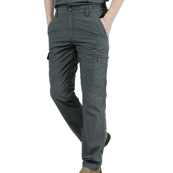 Men's Cargo Pants Cargo Pants for Men Relaxed Fit Boy 12 M 1 for Men Mens Work with Pockets Loose Fit Mens Slim Men's Outdoor Zip Pant 4 Year Work Grey 2XL