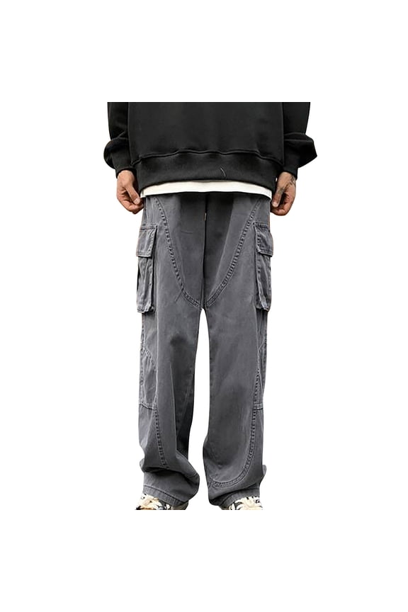 Men's Cargo Pants Cargo Pants Mens Boy 12 Pant Glitter Foam Work for Men Pocket Band Landscaping Work Lightweight for Women Sickies Kitchen Men Baggy With Dark Gray M