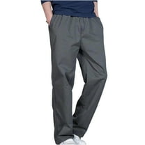 Men's Cargo Pants Casual Elastic Waist Drawstring Straight Work Pants Comfortable Hiking Outdoor Trousers with Multi Pockets Army Green XXXL