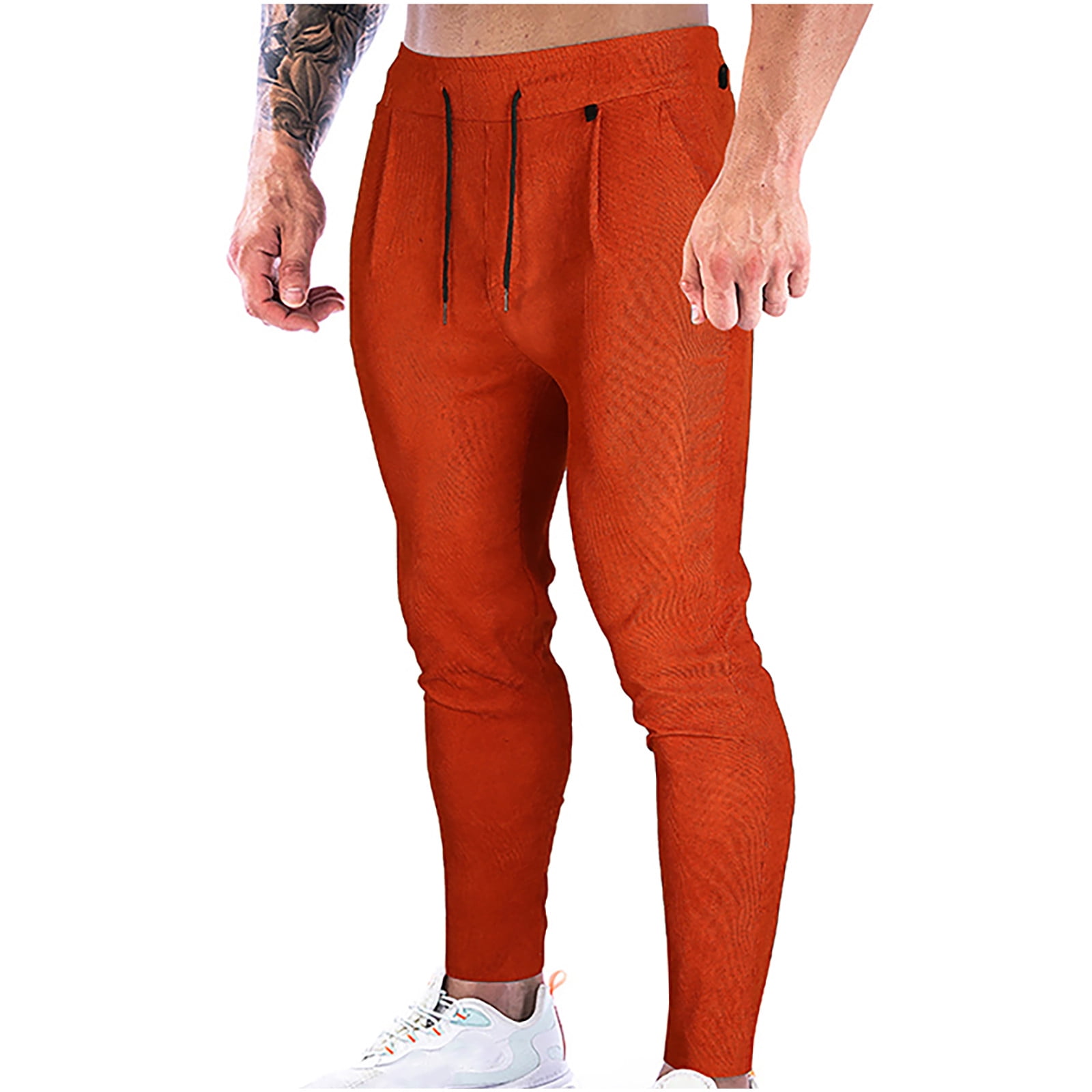 Men's Cargo Pants Classic Fit Vintage Straight Trousers Business Full