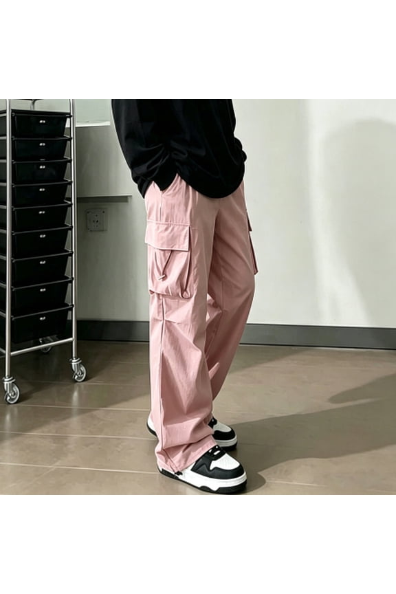 Men's Cargo Pants Comfort Expandable Waist Multi Utility Pockets Outdoor Walking Pants S-XL