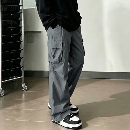 Men's Cargo Pants Comfort Expandable Waist Multi Utility Pockets Outdoor Walking Pants S-XL