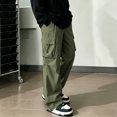 thumbnail image 1 of Men's Cargo Pants Comfort Expandable Waist Multi Utility Pockets Outdoor Walking Pants S-XL, 1 of 8