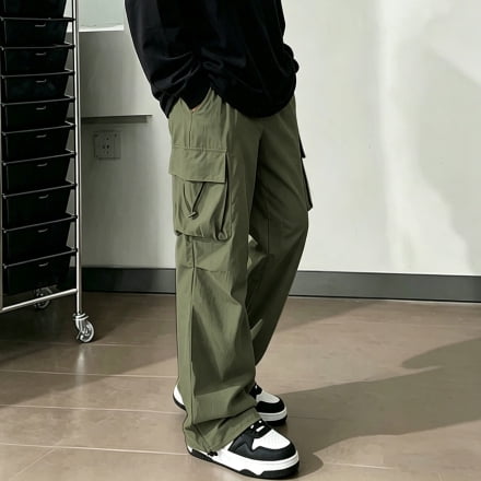 Men's Cargo Pants Comfort Expandable Waist Multi Utility Pockets Outdoor Walking Pants S-XL