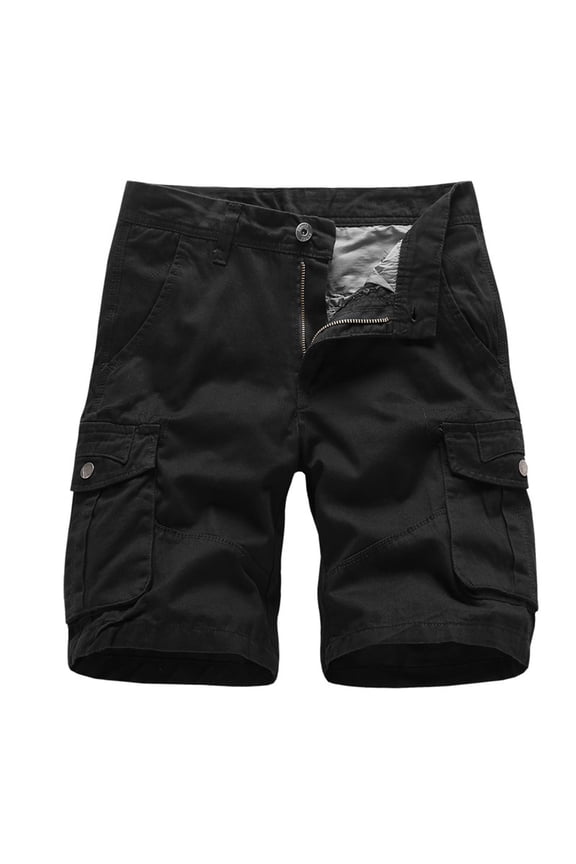 Men's Cargo Pants Comfortable Memory Foam Men's Work Pants Landscaping Work Utility Men Cargo for Men Kitchen Tie Size 13 Working for Casual Pure Color Black L