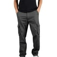 thumbnail image 1 of Men's Cargo Pants Cotton Ripstop Hiking Work Pants Comfort Casual Outdoor Pants with Multi Pockets Size 6XL Army Green, 1 of 4