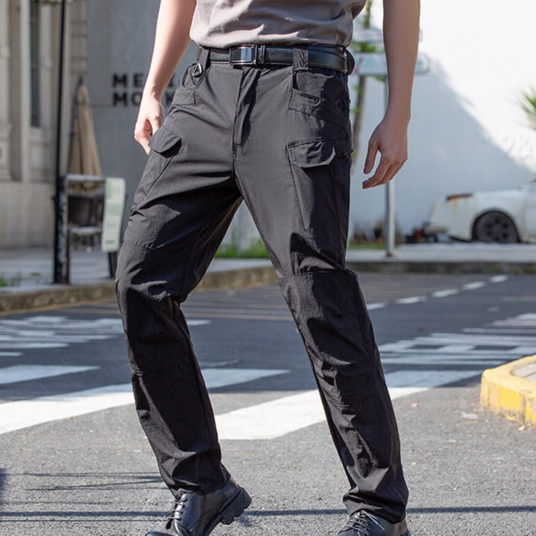 black cargo dress pants LIQUID CARGO TROUSERS