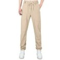 Men's Cargo Pants Drawstring High Waisted Hiking Pants Wide Leg Active