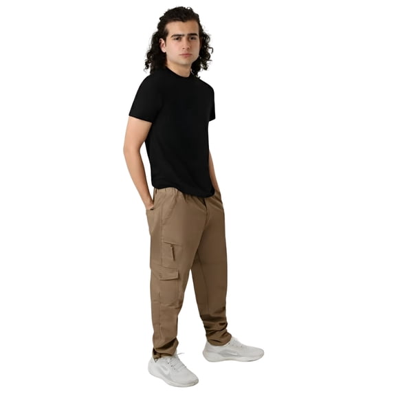 StrongEnough Men’s Cargo Pants, Durable Utility Mens Work Pants with Multiple Pockets, Adjustable Waist, Outdoor Workwear, Casual Fit