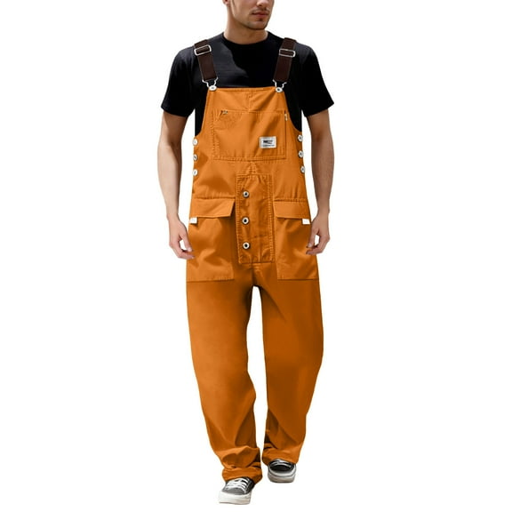 Men's Cargo Pants Durable Workwear Overalls with Multiple Pockets for Casual Outdoor and Daily Wear