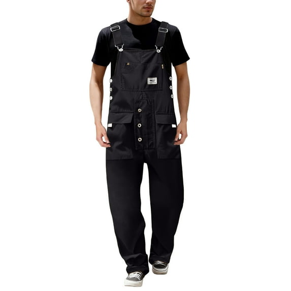Men's Cargo Pants Durable Workwear Overalls with Multiple Pockets for Casual Outdoor and Daily Wear
